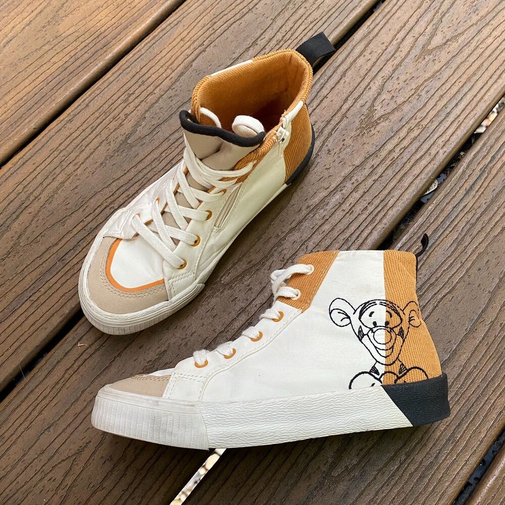 Zara x Disney‎ Tigger High Top Sneaker Kids 32 Color Cream/Orange